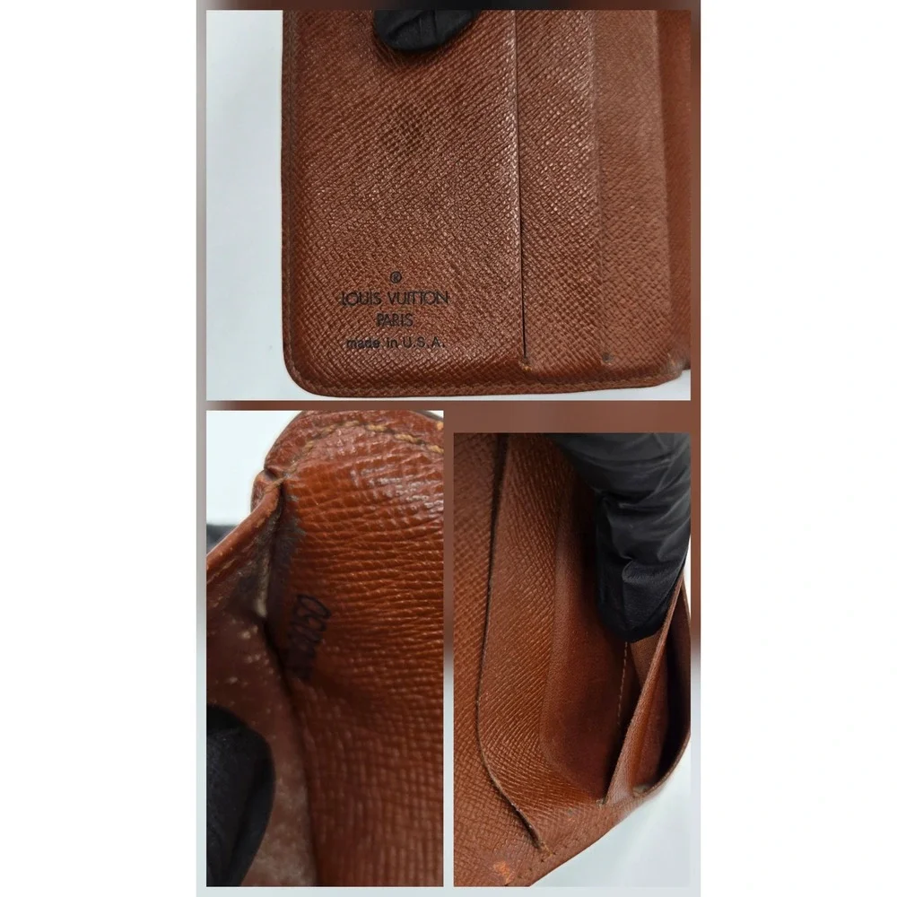 Louis Vuitton Monogram Compact Zip Wallet M61667 Bifold Brown Canvas SD0050 - Picture 5 of 9